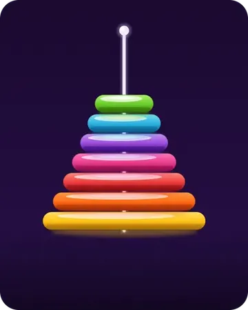 Tower of Hanoi game tile